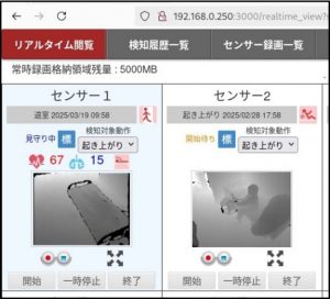 サーバー上の表示